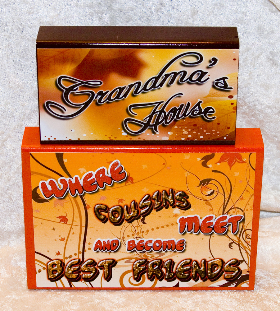 Grandma's House Stackable w/ Cousins Meet (orange/brown)